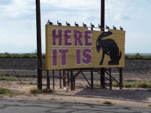 One of the many signs for Jack Rabbit Trading Post, in Joseph City, AZ